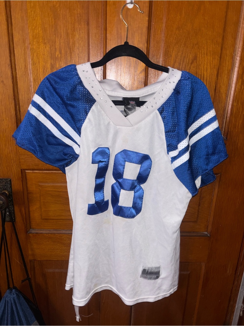 NFL White and Royal Blue Team Apparel Jersey Tag